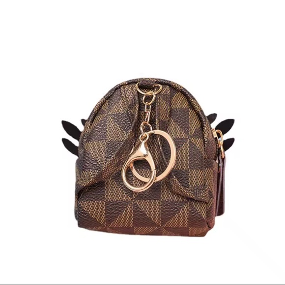 Cute Owl Card Holder Keychain - Black/Brown - Picture 3 of 5